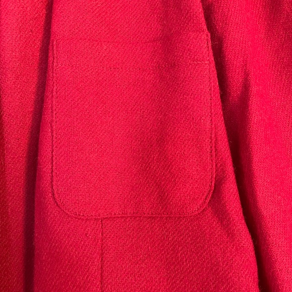 Bridgewater Classics Cranberry Red 100% Wool Bomber Jacket Coat Lightweight - Picture 9 of 15